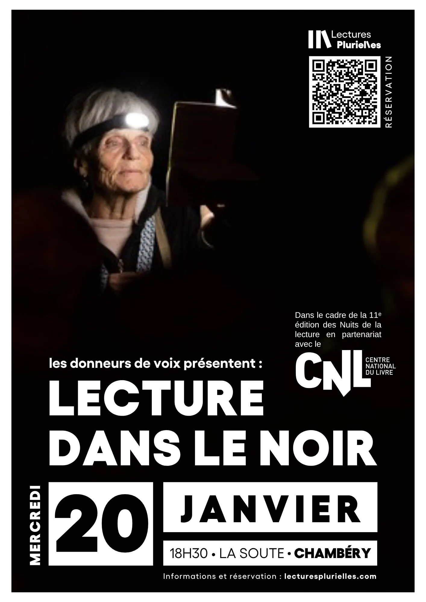 Affiche : Nuits de la lecture : Lecture dans le noir