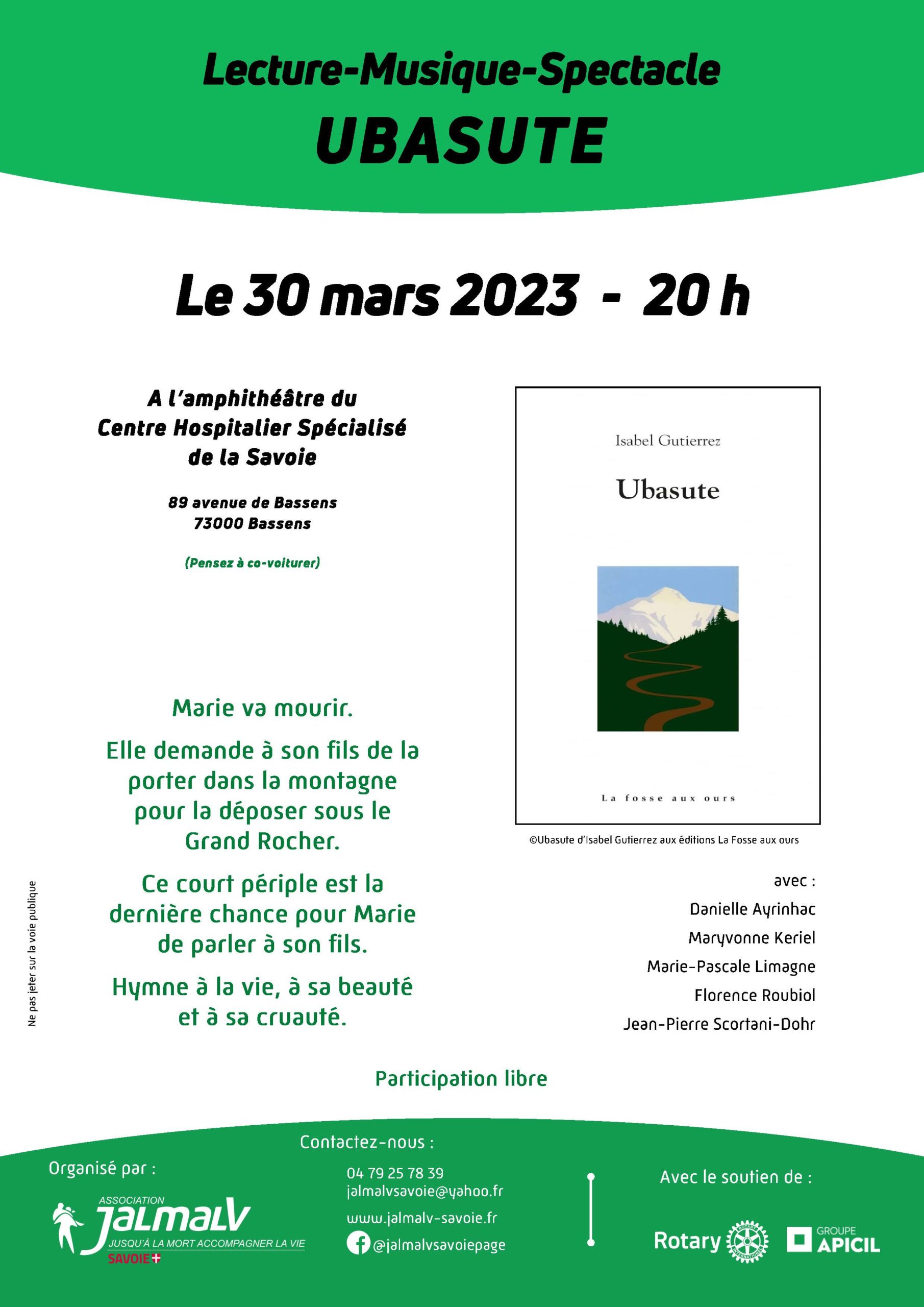 Affiche UBASUTE – titre noir